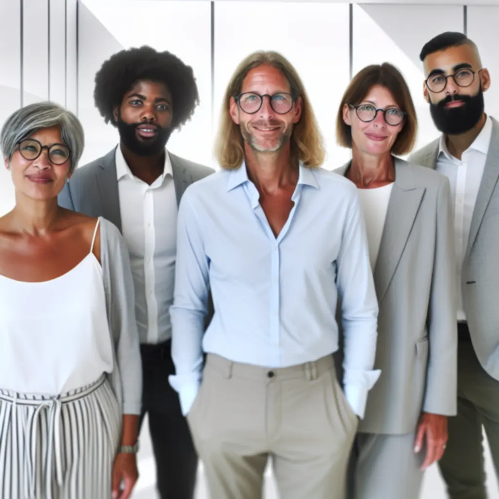 Photo d'équipe de comparateurcasiino dans un environnement de travail moderne